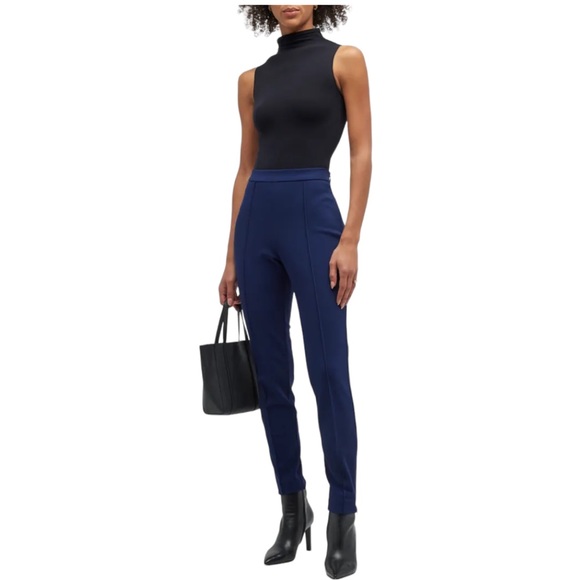 Commando Seamless Mock-Neck Thong Bodysuit in Black (OS) - Picture 3 of 12